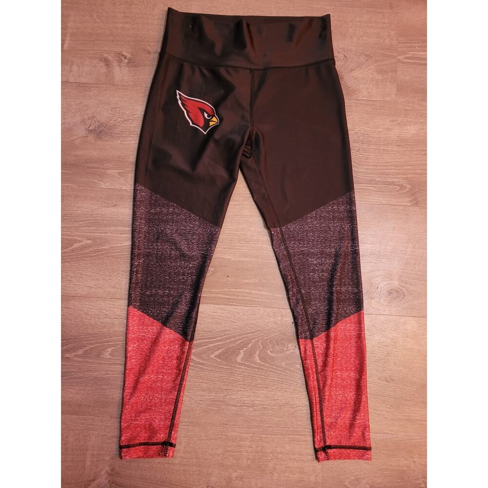 Arizona Cardinals NFL Leggings Black Red Colorblock Game Day Womens Medium